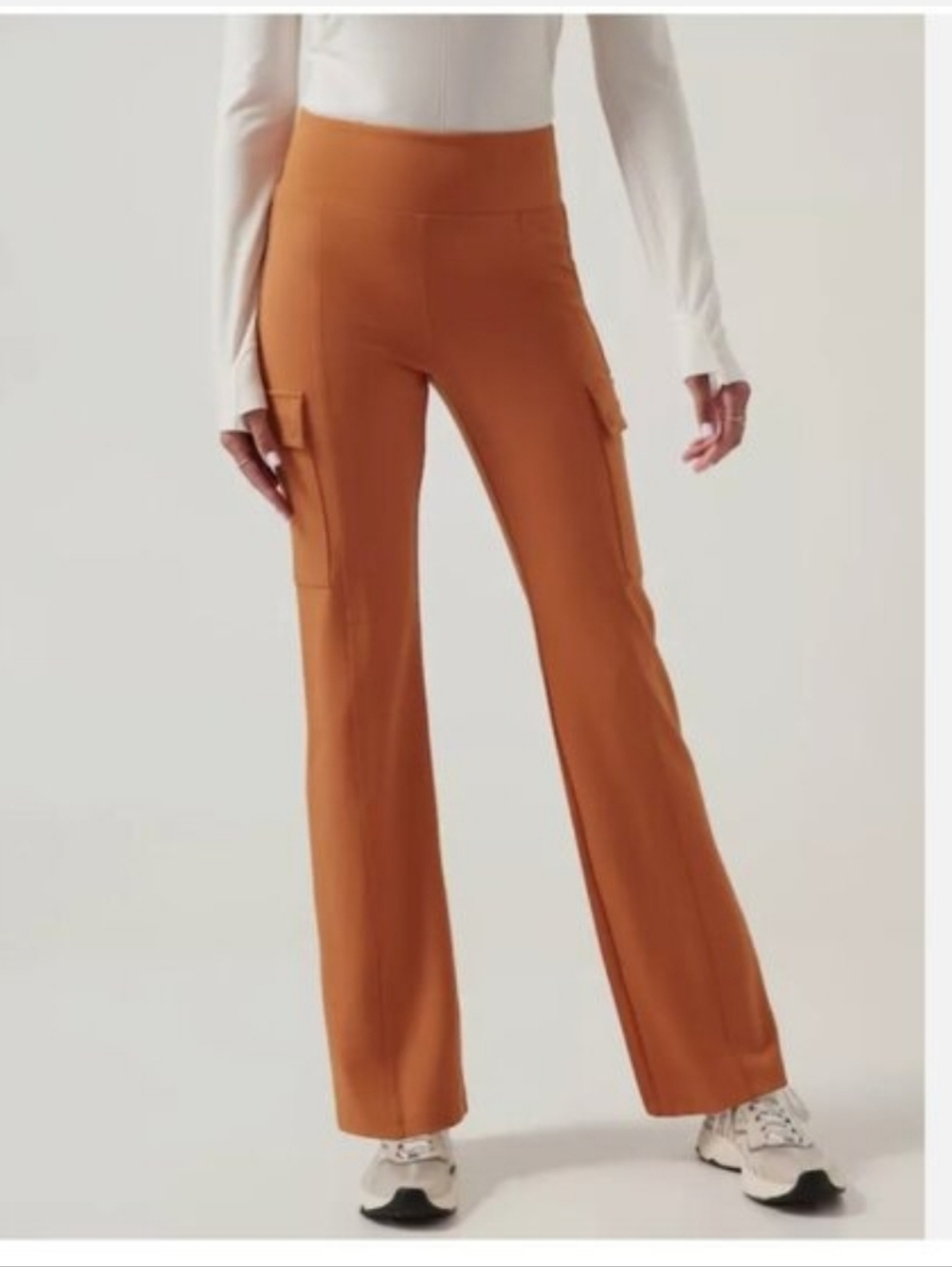 Athleta Delancey Straight Cargo Pants Foliage Orange XL